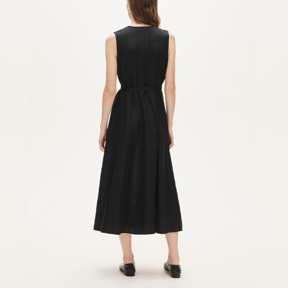 J Crew Seamed linen dress with removable belt Size Small - Picture 3 of 6